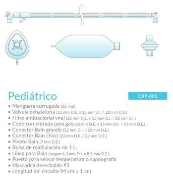 Circuito tipo Bain, pediátrico