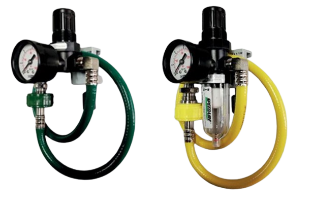 Kit de Reguladores Aire/O2 con soporte a riel 1"
