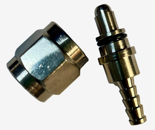Conexión roscable H tipo DISS para Dióxido de Carbono (CO2), a espiga 1/4